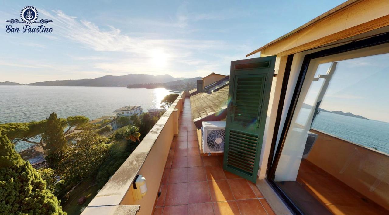 Welcome Riviera - Attico San Faustino 165 Mq Piu 110 Mq Di Terrazza- In Villa 700 ,Vista Mare Strepitosa-100 M Dalla Spiaggia-Parking Esclusivo Rapallo Kültér fotó