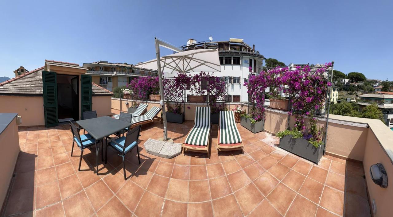 Welcome Riviera - Attico San Faustino 165 Mq Piu 110 Mq Di Terrazza- In Villa 700 ,Vista Mare Strepitosa-100 M Dalla Spiaggia-Parking Esclusivo Rapallo Kültér fotó