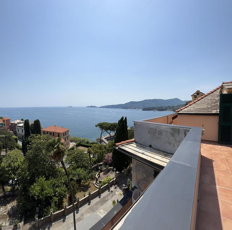 Welcome Riviera - Attico San Faustino 165 Mq Piu 110 Mq Di Terrazza- In Villa 700 ,Vista Mare Strepitosa-100 M Dalla Spiaggia-Parking Esclusivo Rapallo Kültér fotó