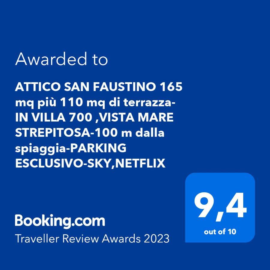 Welcome Riviera - Attico San Faustino 165 Mq Piu 110 Mq Di Terrazza- In Villa 700 ,Vista Mare Strepitosa-100 M Dalla Spiaggia-Parking Esclusivo Rapallo Kültér fotó